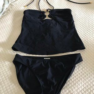 Michael Kors Black 2 Piece Swimsuit Sz 10